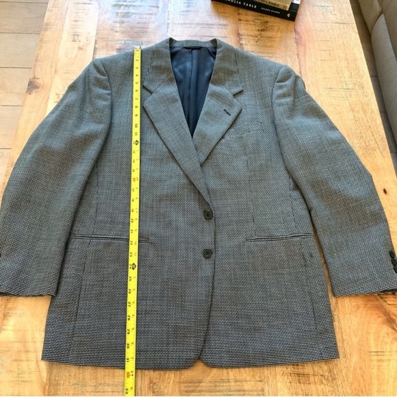 Riserva Luciano Franzoni Italy Wool Herringbone Notch Lapel Blazer Size 42R - Picture 4 of 16